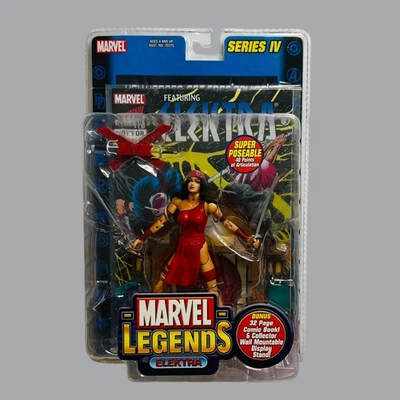 Figura de acción Marvel Legends ToyBiz Serie IV 2003 ELEKTRA Super Posable Nueva en caja Foto 1 de 2