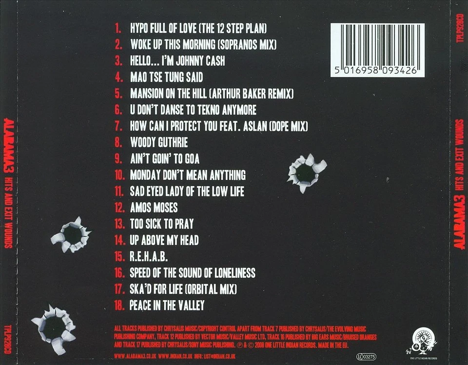 ALABAMA 3 HITS AND EXIT WOUNDS NEW CD Foto 1 de 1