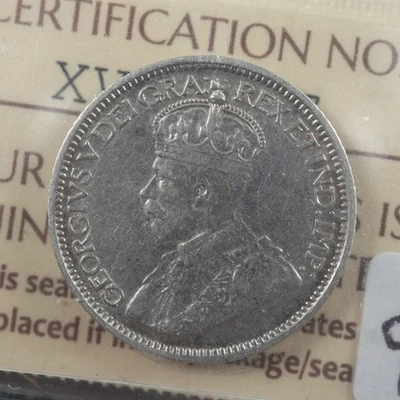 10 cents 1913 Broad Leaves Canada ICCS VF-30 silver coin Queen Victoria c ¢ BL - Image 1 of 3