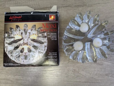 Bel Mondo Becker Design Crystal Glass   Tealight Beverage Food Warmer W Germany - Image 1 of 4