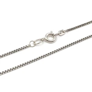 8kt Weißgold Venezianer Goldkette 1.2mm Kette 333 Gold Schmuck Halskette 42.5cm - Picture 1 of 14