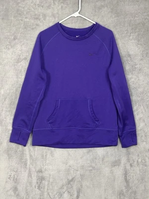Nike Therma-Fit Suéter Mujer XL Púrpura Pulgares Canguro Bolsillo Sudadera Foto 1 de 4