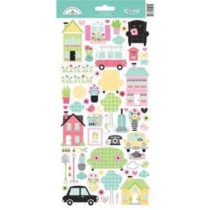 Doodlebug Design Inc ICONS - MY HAPPY PLACE - 2 SHEETS