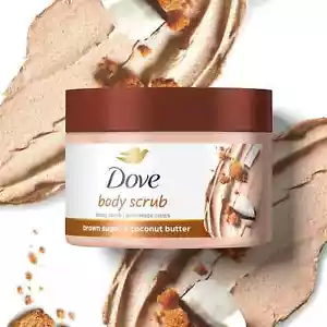 Dove Brown Sugar & Coconut Butter For Silky Smooth Skin Body Scrub 10.5oz Cream - Picture 1 of 10