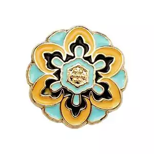 5pcs Vintage Metal Buttons with Enamel Gemstone Accents for Sewing, Crafts, DIY - Picture 1 of 11
