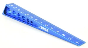 Medidor de altura Apex RC Products 0-14 mm azul aluminio en carretera #2751 - Imagen 1 de 5