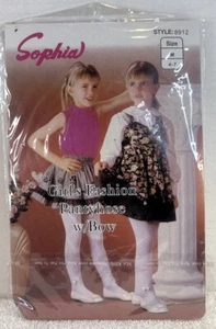 Sophia Girl's Fashion Pantyhose w/Bow 8912 Pink M 4-7 - Picture 1 of 4