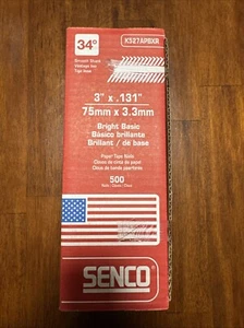 Senco K527APBXR 16 ga. Steel T Head Smooth Shank Angled Strip Framing Nail 3 in. - Picture 1 of 2