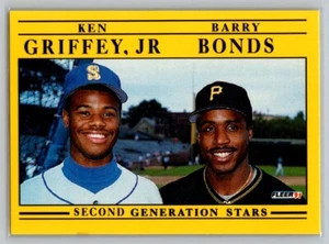1990 Fleer Second Generation Stars Bonds & Griffey Jr #710 - Picture 1 of 2