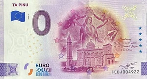 BILLET 0 EURO TA PINU BASILICA OF THE BLESSED VIRGIN MALTE 2024 NUMERO DIVERS - Photo 1/1
