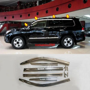 For LEXUS LX570 2008-2015 Chrome Window Vent Shades Sun Rain Guards Door Visor  - Foto 1 di 3