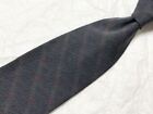 Armani Collezioni Authentic Tie Necktie Diamond Striped Pattern Silk Gray No Box