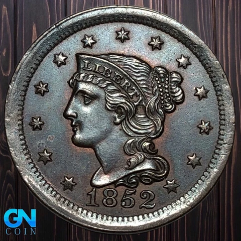 1852 Braided Hair Large Cent #K6888 Cover
