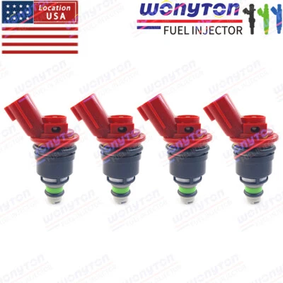 4 piezas inyectores de combustible OEM para Nissan 240SX 1991-1999 / Altima 16600-53F01 Foto 1 de 4