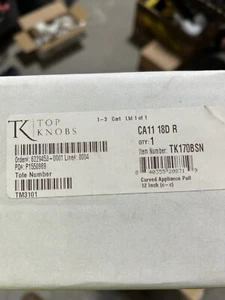 Top Knöpfe TK170 gebogen 12" Mitte zu Mitte Gerätezug - Nickel - Bild 1 von 1