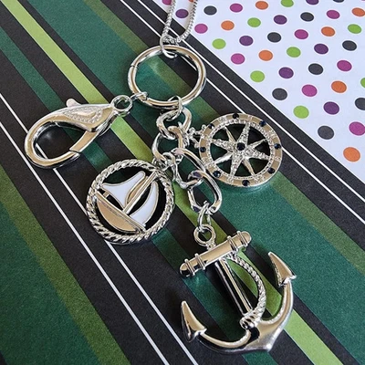 Paparazzi COMPASS CELEBRATION blue LANYARD necklace Foto 1 de 2