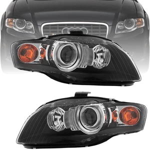 Xenon Scheinwerfer Set Schwarz für Audi A4 B7 2004–2008 Limousine Avant Cabrio  - Bild 1 von 5