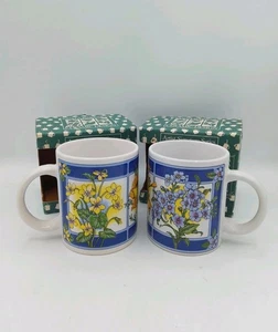 Tazas florales de diseño cerámico de Santa Bárbara - Juego de 2 - Serie Artist Signature - Imagen 1 de 20