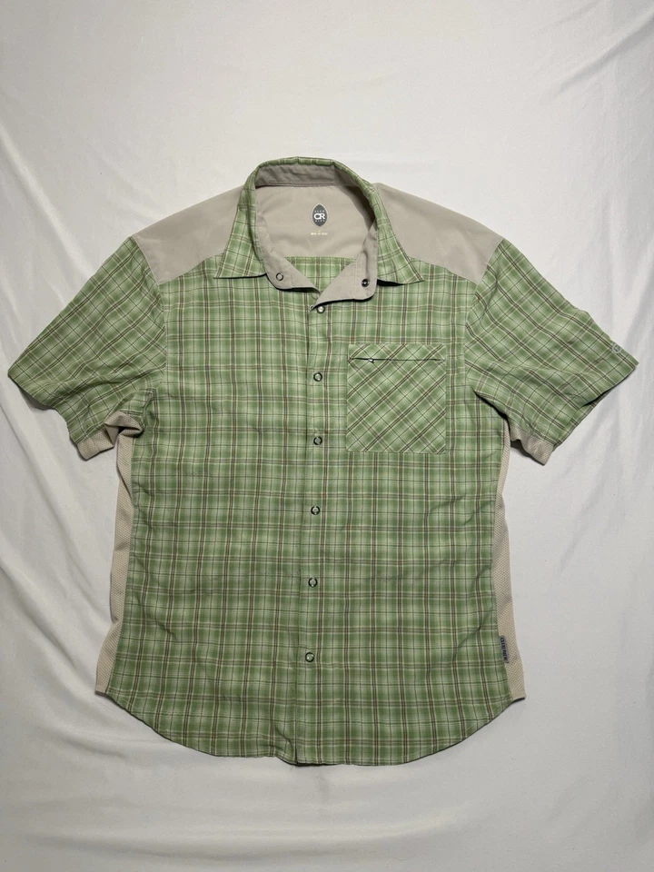 Camisa de ciclismo Club Ride para hombre malla abotonada verde talla mediana Foto 1 de 4