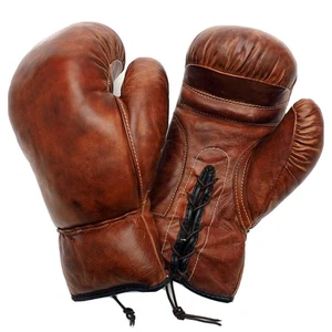 Boxhandschuhe Echtleder Handcrafted Retro Vintage MMA Boxen Kickboxen Mid 12oz - Bild 1 von 2