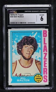 1974-75 Topps Bill Walton #39 CGC 6 Rookie RC HOF - Picture 1 of 3
