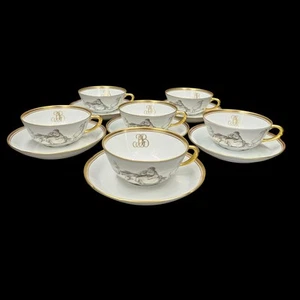 Bernardaud, servicio de té, colección, pastoral en grisaille. Limoges - Imagen 1 de 17