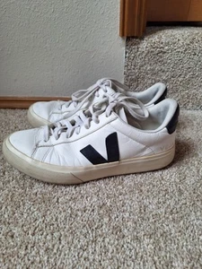 Veja Campo weiße Damen-Ledersneaker Schuhe Größe 7 US 38 EU - Bild 1 von 10