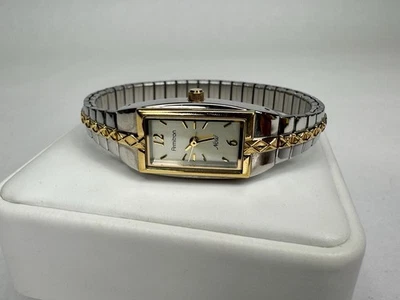 Armitron Now Women’s Two-Tone Silver Gold Quartz Watch Rectangular Face Untested - image 1 of 4