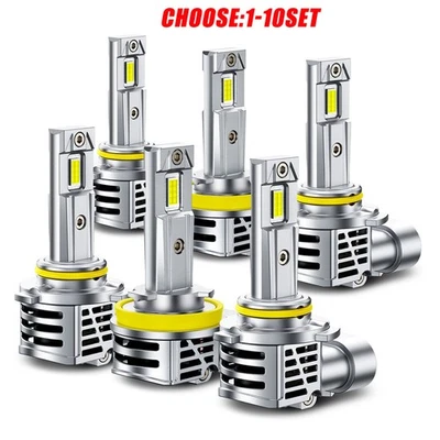 9005+9006+H11 LED Combo 6 Headlight White Fog Light Kit High Low Beam Bulb 6-60X - Image 1 of 4