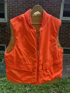 Vintage Browning Reversible Orange/tan Reversible Hunting Vest Medium - Picture 1 of 10