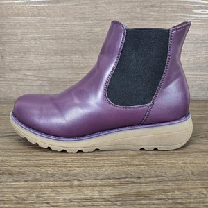 Botas Chelsea Pavers Cuero Púrpura Cremallera Lateral Tobillo Elásticas Talla UK6 EU39 - Imagen 1 de 19