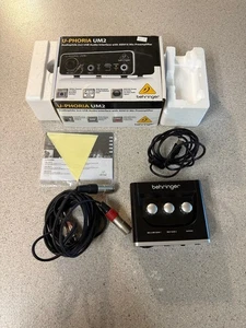 Behringer U-PHORIA UM2 Einkanal Audio Interface - Schwarz. KOMPLETT MIT KABINE - Bild 1 von 5