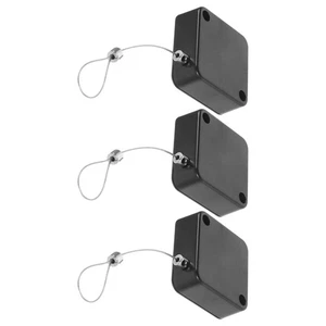 3Pcs Retractable Cable Locks Anti-theft Steel Wire Rope Security Box - Picture 1 of 10