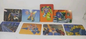 Raro lotto vintage 8 carte Transformers Hasbro 1985 #1 Optimus Prime ROOKIE Card - Foto 1 di 24