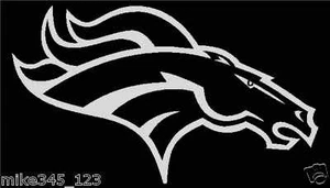 Großer Chrom Denver Broncos Vinyl Aufkleber Sticker Skin Wand Emblem NFL L@@K!!! - Bild 1 von 2