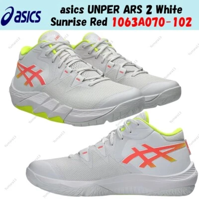 asics UNPER ARS 2 White Sunrise Red 1063A070-102 taglia uomo - Immagine 1 di 4