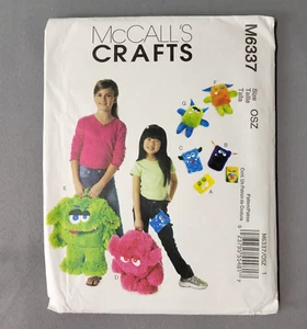 McCalls Schnittmuster #M6337 Monster Rucksack Spielzeug Basteln 2011 UNCUT - Bild 1 von 4