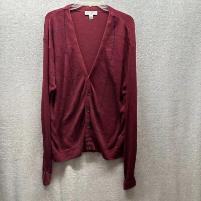 Cárdigan suéter vintage de eslabones de ciprés adulto grande rojo logotipo de golf tejido para hombre Foto 1 de 4