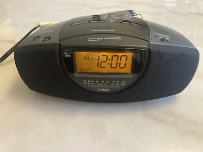 Timex Nature Sounds Alarm Clock AM/FM Radio, Night Light, Snooze, Model T276B - Image 1 of 4
