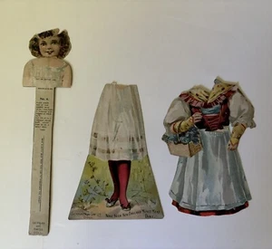 1895 None Such Mince Meat Advertising Paper Dolls Swiss with Outfit Syracuse, NY - Picture 1 of 7