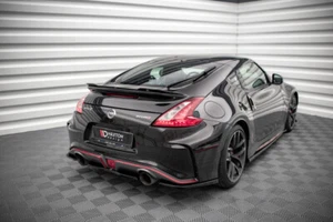 CUP Diffusor Seiten Ansätze SCHWARZ für Nissan 370Z Nismo FL Heck Ansatz Flaps - Bild 1 von 8