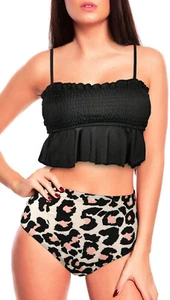 Z-18469-B24-SW/1460) PULPO SEÑORA CONJUNTO BIKINI RECORTADO TOP CINTURA ALTA SLIP TALLA 34 - Imagen 1 de 1