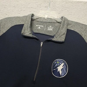 Minnesota Timberwolves 1/4 Zip Sweater Size Medium Blue Polyester NBA Basketball - Picture 1 of 18