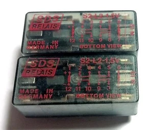 2 pcs SDS 1.5V Bistable S2-D2 Relay, German Made - Picture 1 of 9