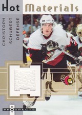 2005-06 Hot Prospects Hockey Material JERSEY Christoph Schubert