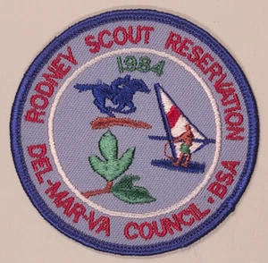 1984 Rodney Scout Reservation - Del-Mar-VA Council - Camp Patch - Bild 1 von 2