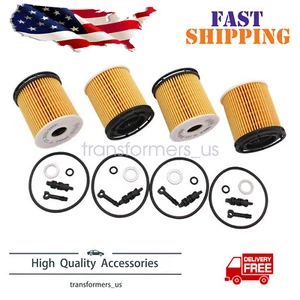 4 Set Oil Filter Pack w/Seals 26350-2M000 for 2019-2020 Kia Rio 1.6L Engine - Picture 1 of 8