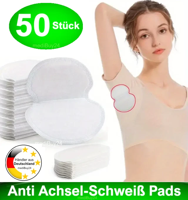 50 Stück Achsel Schweiß Pads PRO Achselpads Damen Herren Anti Schweiß Schutz NEW