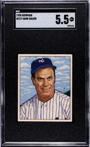 1950 Bowman Hank Bauer #219  SGC 5.5   GC361 - Picture 1 of 2