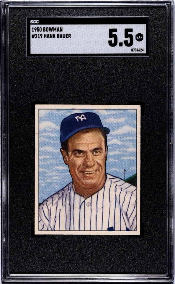 Bowman Hank Bauer #219 SGC 1950 5,5 GC361 Foto 1 de 2